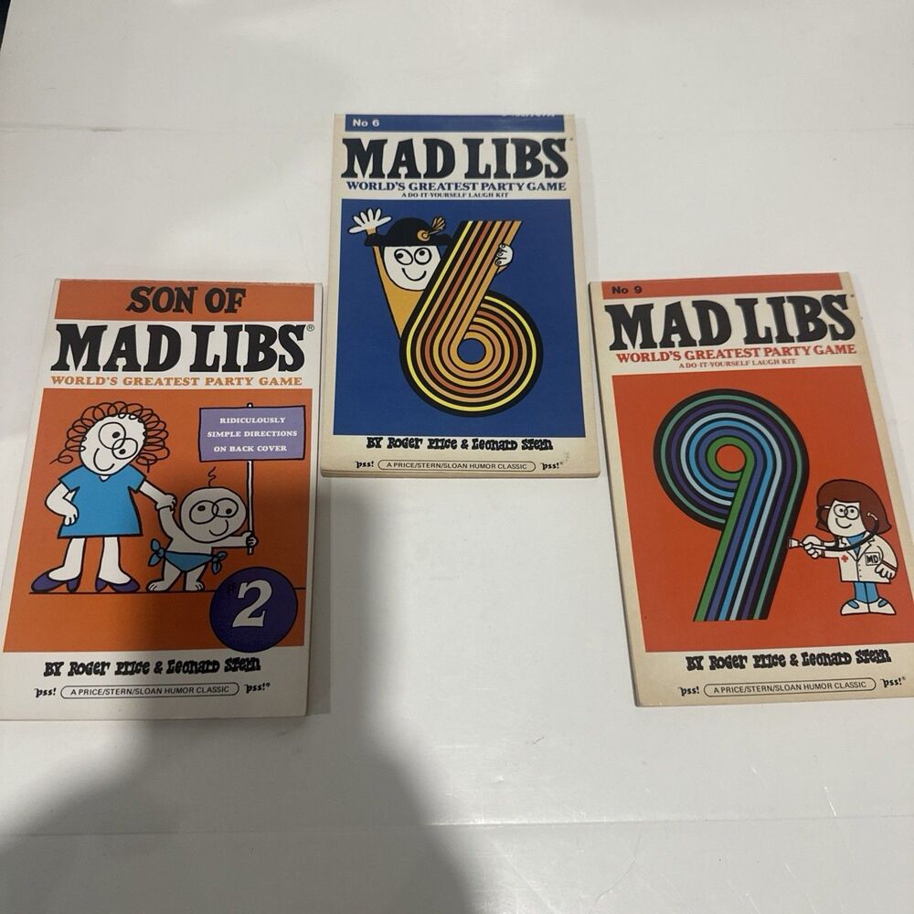 Mad Libs Book Lot, 3 Books